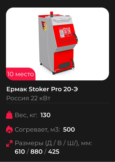 Котел отопительный Ермак Stoker Pro 20-Э